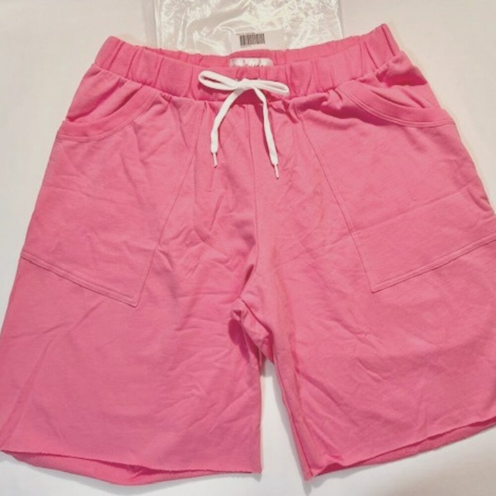 Go Softwear Size XL Pacific Workout Shorts with Front Pockets - Flamingo Pink